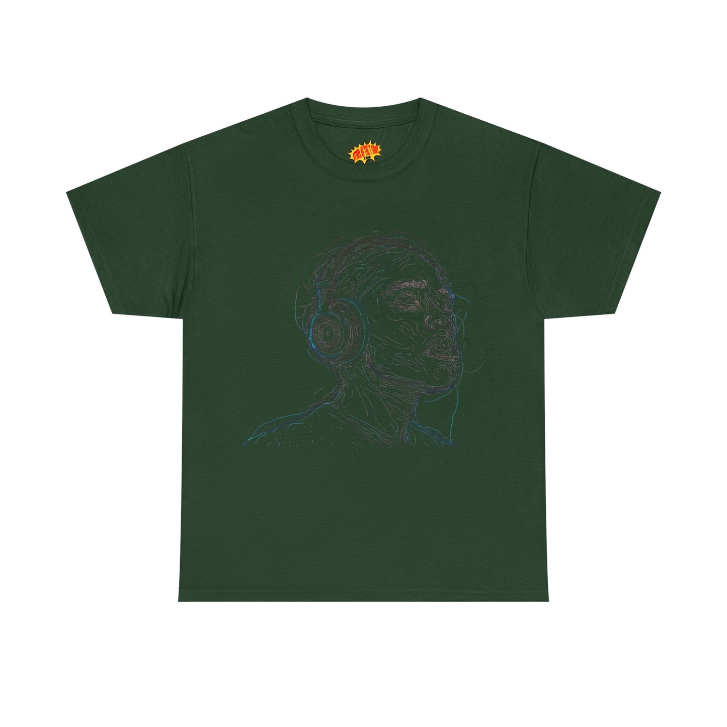Line Drawing Portrait Graphic Music Art Tee Shirt *Multiple Colors*