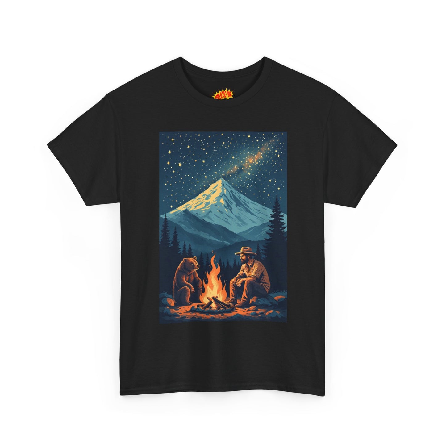Mountain Man w/Bear Campfire T-Shirt *Multiple Colors*