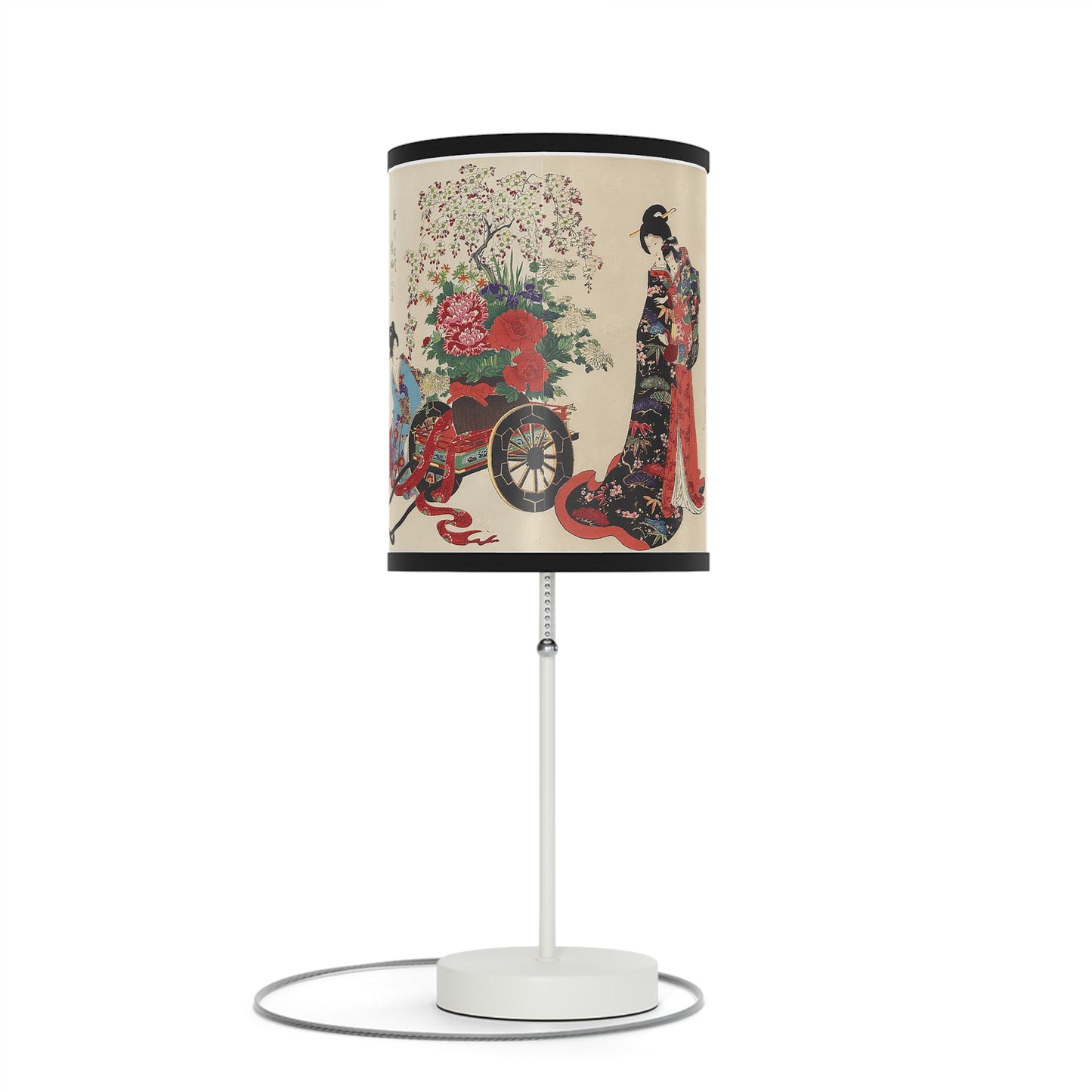 Flower Cart by Chikanobu Japanese Lamp Many Colors Available