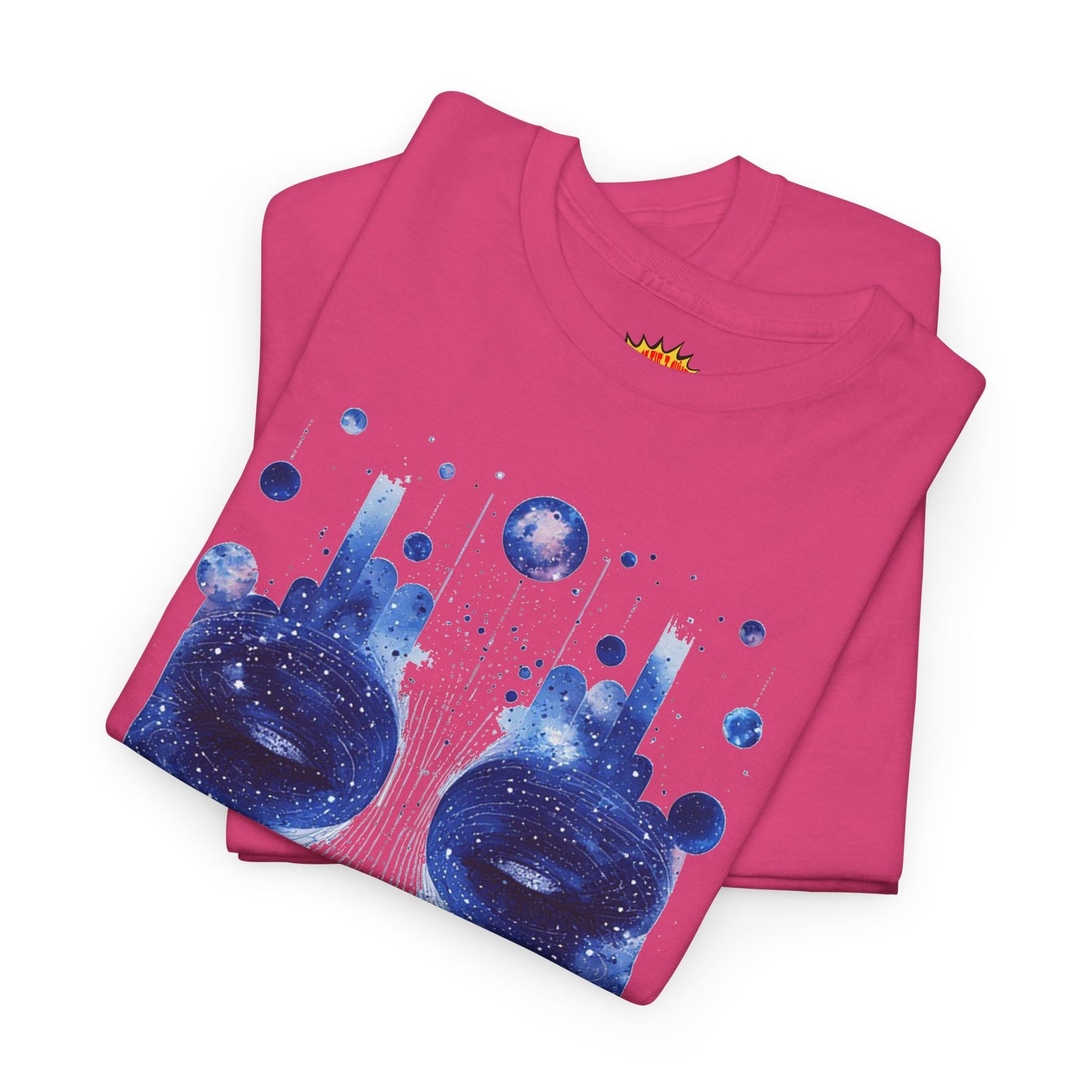 Cosmic Face Galaxy Graphic Space Art Tee Shirt *Multiple Colors*