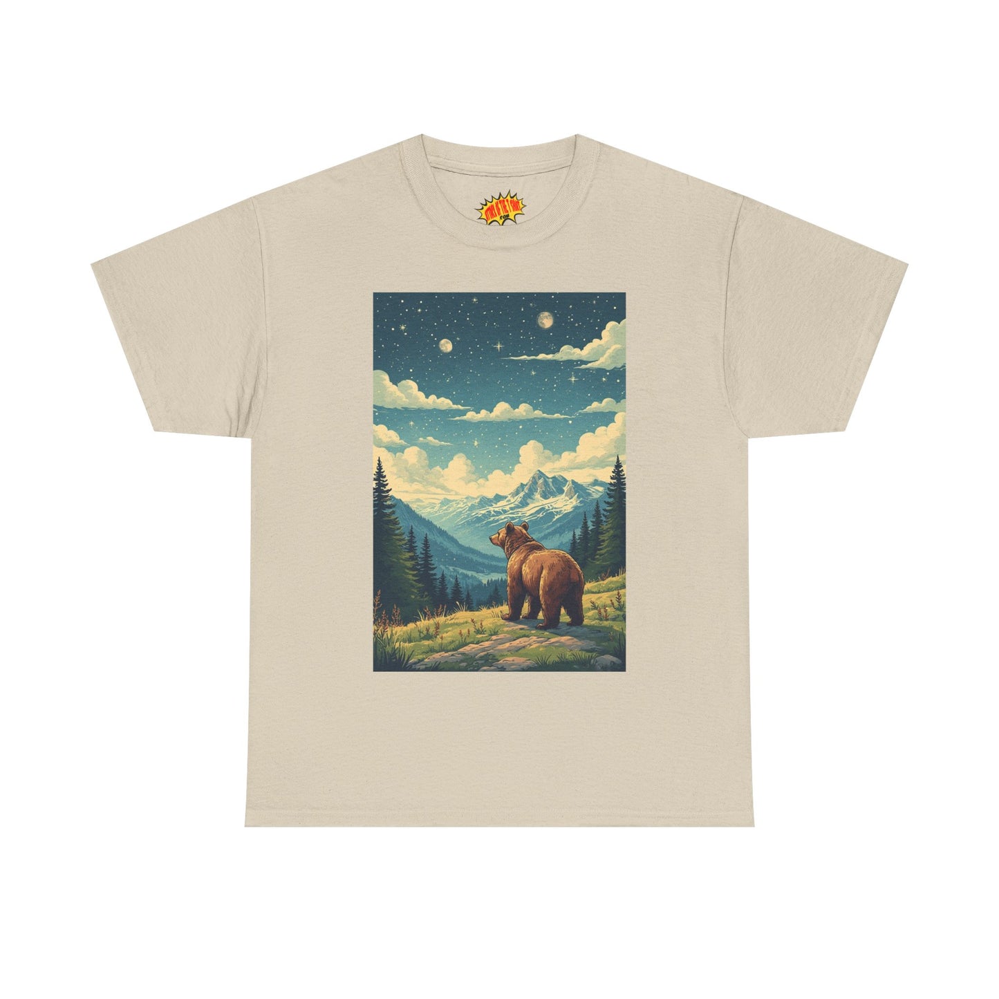 Mountain Bear Double Moon Scene T-Shirt *Multiple Colors*