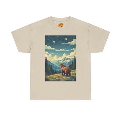Mountain Bear Double Moon Scene T-Shirt