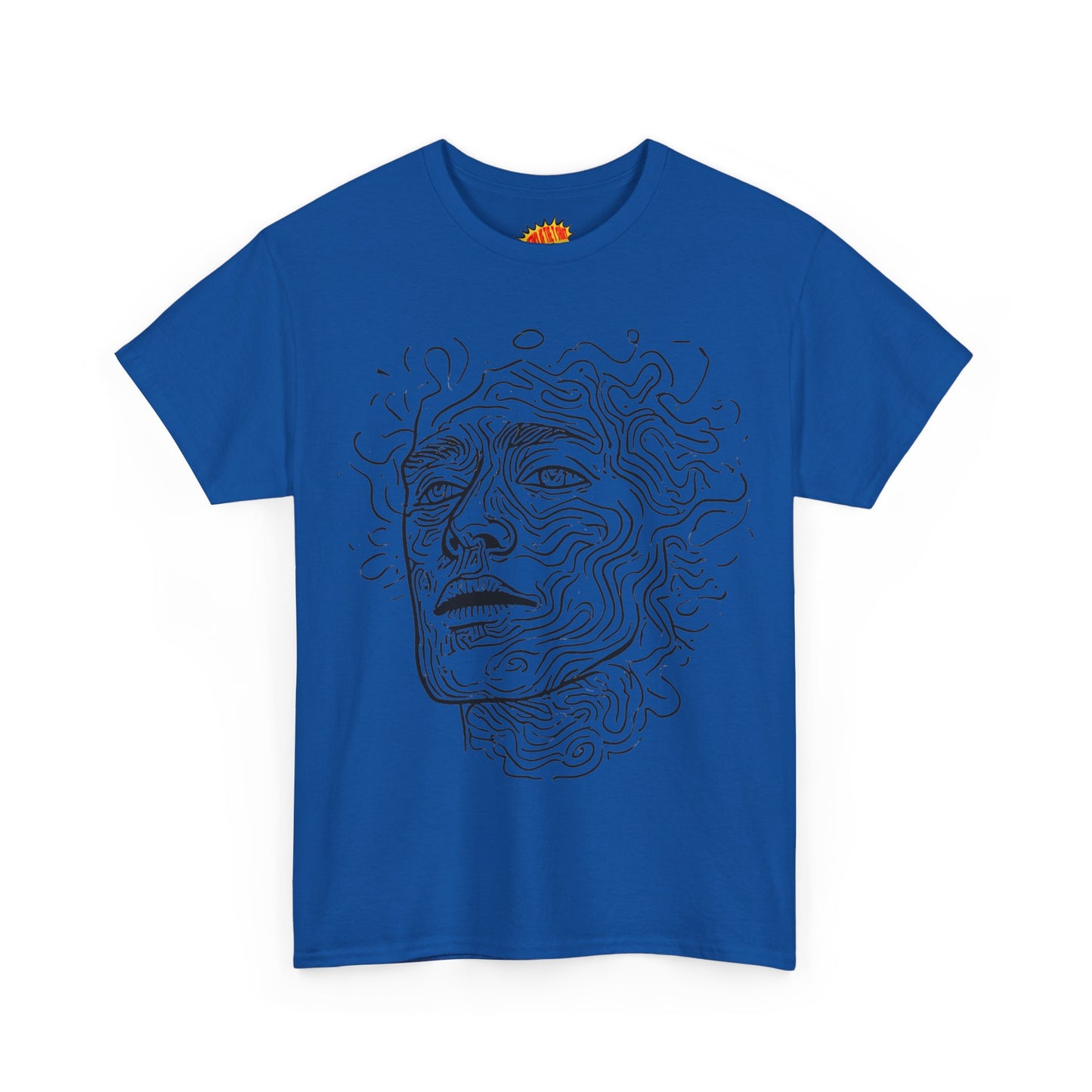 Human Face Line Drawing Portrait Graphic Art Tee Shirt *Multiple Colors*