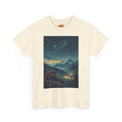 Mountain Bear Aurora Scene T-Shirt