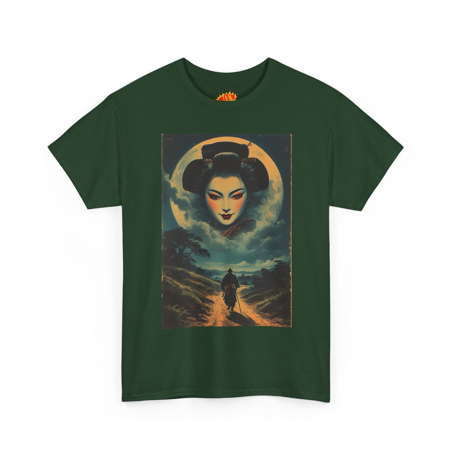 Walking Samurai w/Geisha Moon T-Shirt *Multiple Colors*