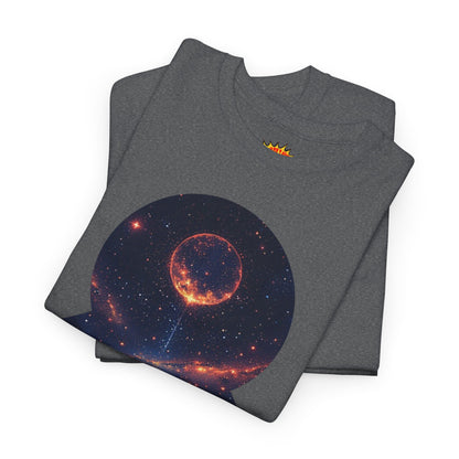 Cosmic Meditation w/Planet Space Graphic Art Tee Shirt