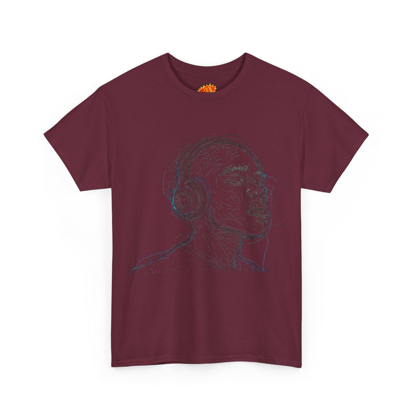 Line Drawing Portrait Graphic Music Art Tee Shirt *Multiple Colors*