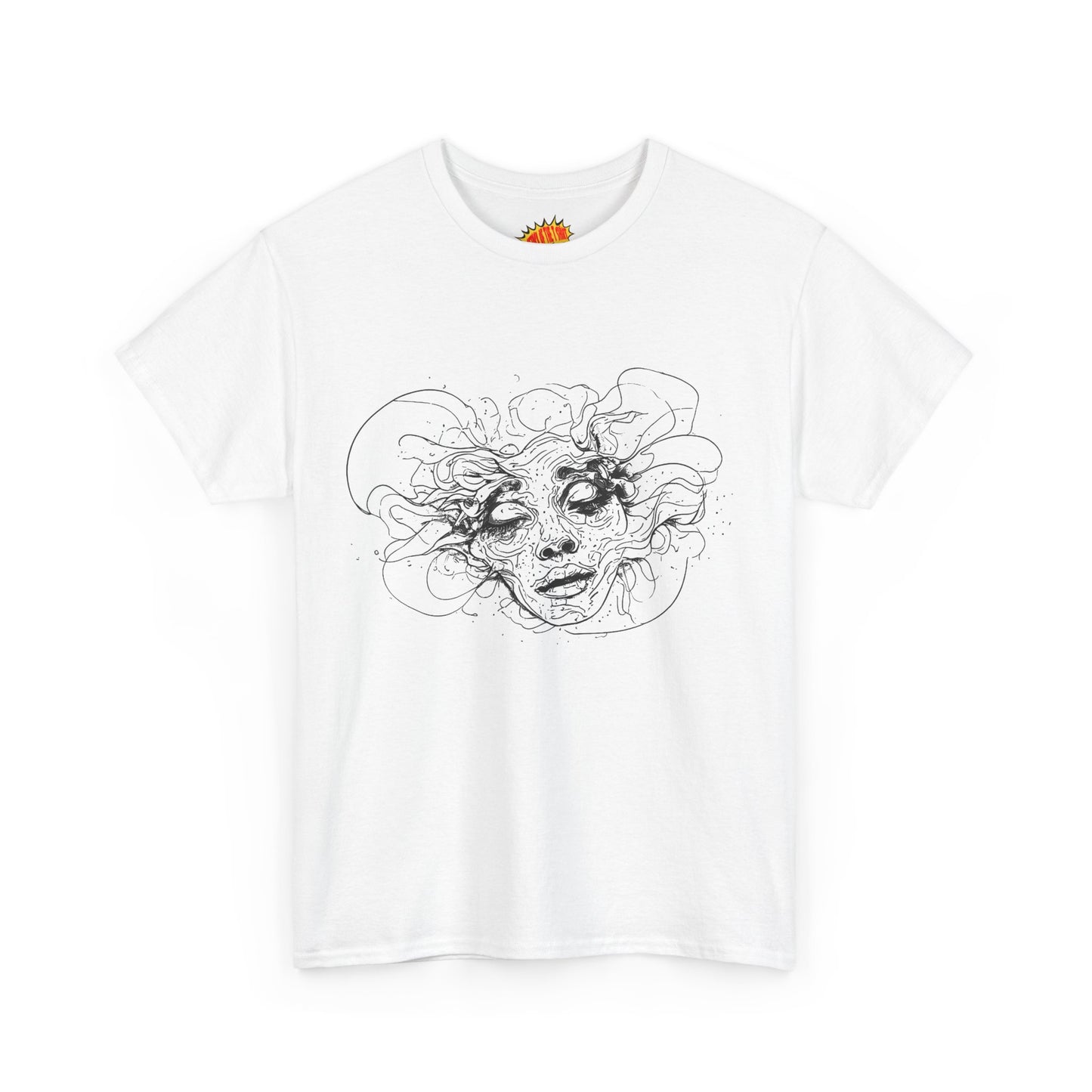 Abstract Face Line Drawing Graphic Art Tee Shirt *Multiple Colors*