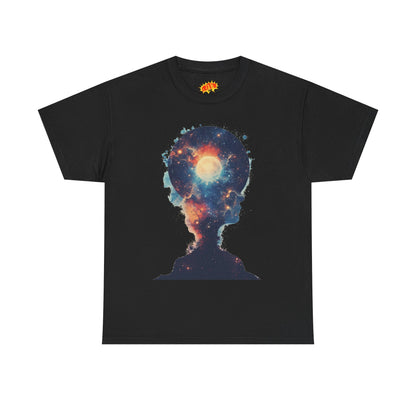 Abstract Galaxy Nebula Art w/Face Graphic Tee Shirt