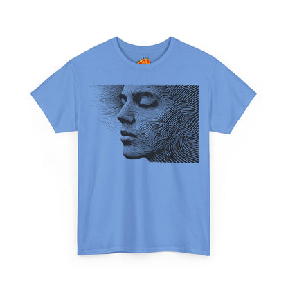 Face Line Drawing Portrait Graphic Art Tee Shirt