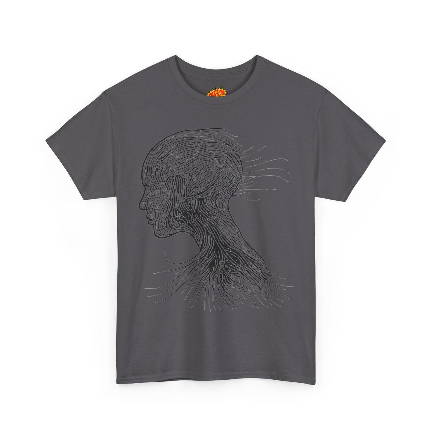 Face Silhouette Line Drawing Graphic Art Tee Shirt *Multiple Colors*