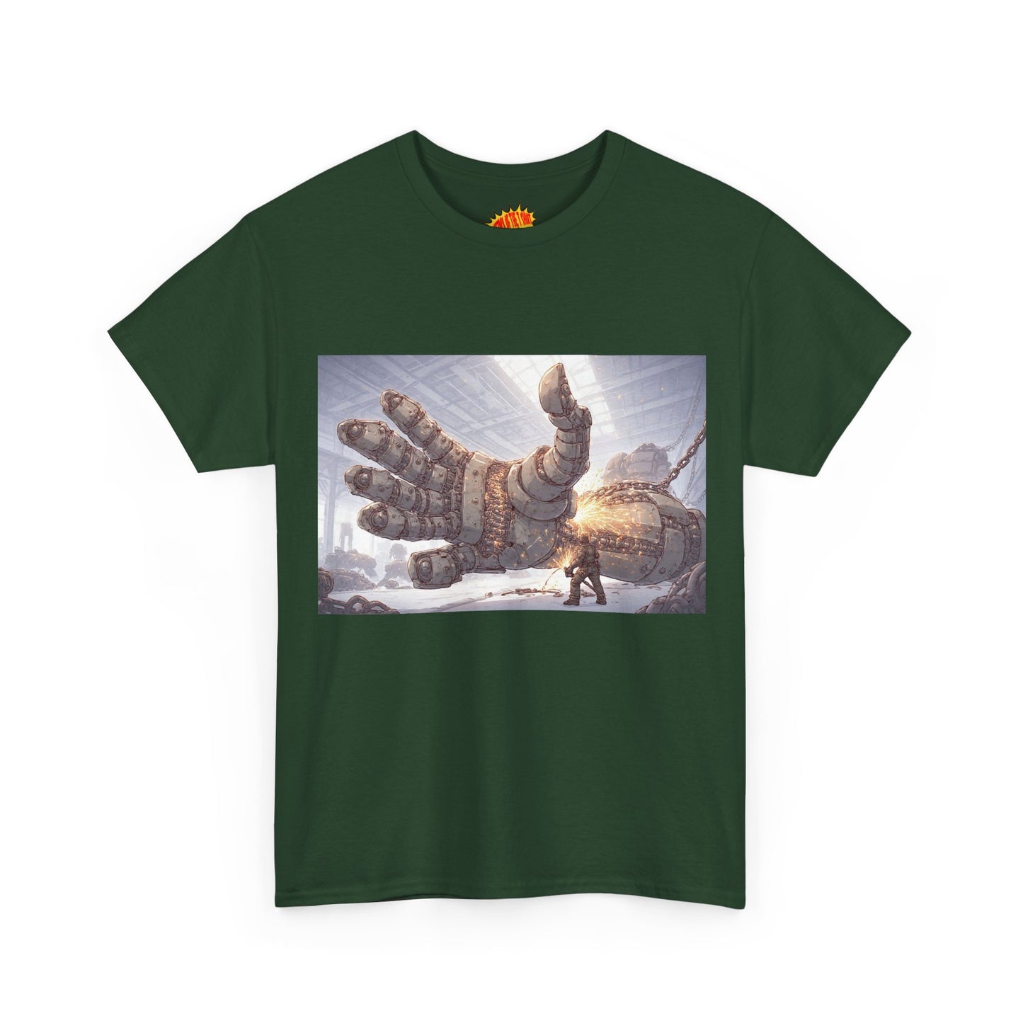Anime Factory Welder w/Mech Robot Hand T-Shirt *Multiple Colors*