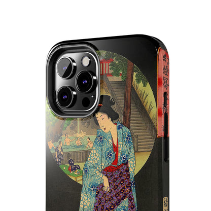 Oji Waterfall by Toyohara Chikanobu, 1890 iPhone Case *Many Sizes Available*