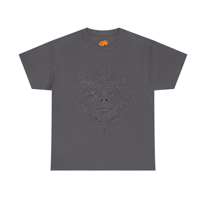 Human Face Line Drawing Graphic Art Tee Shirt