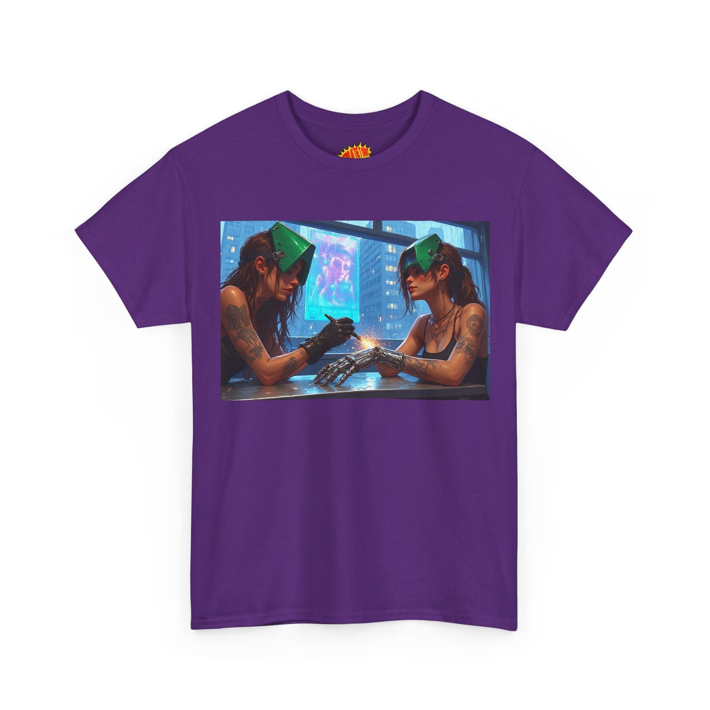 Cyberpunk Robot Hand Repair Scene T-Shirt *Multiple Colors*
