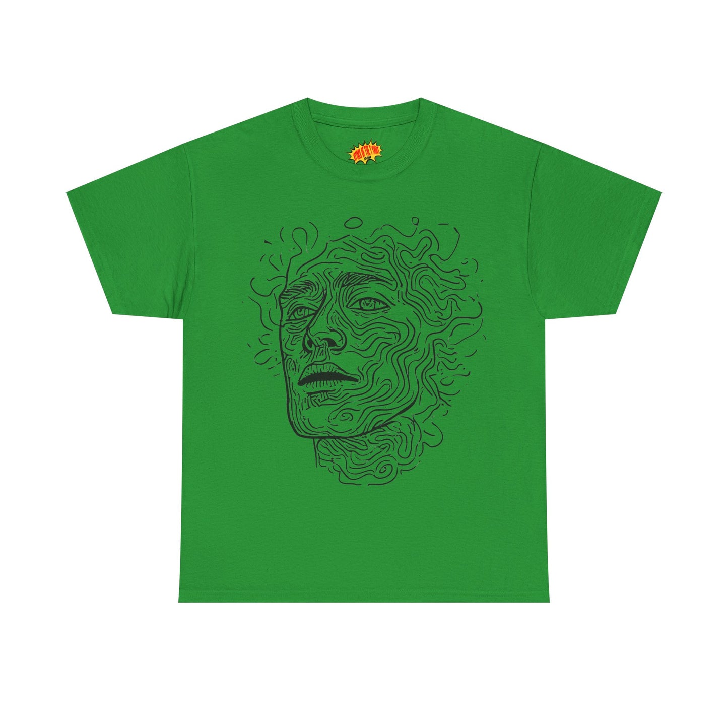 Human Face Line Drawing Portrait Graphic Art Tee Shirt *Multiple Colors*