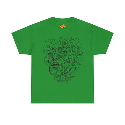 Human Face Line Drawing Portrait Graphic Art Tee Shirt