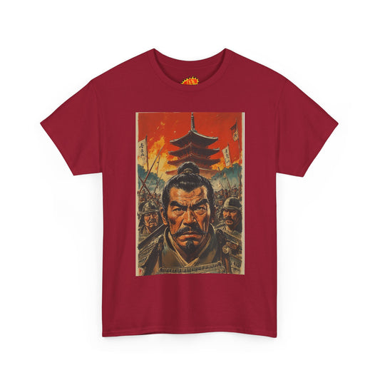 Vintage Samurai Warriors Battle Scene T-Shirt *Multiple Colors*