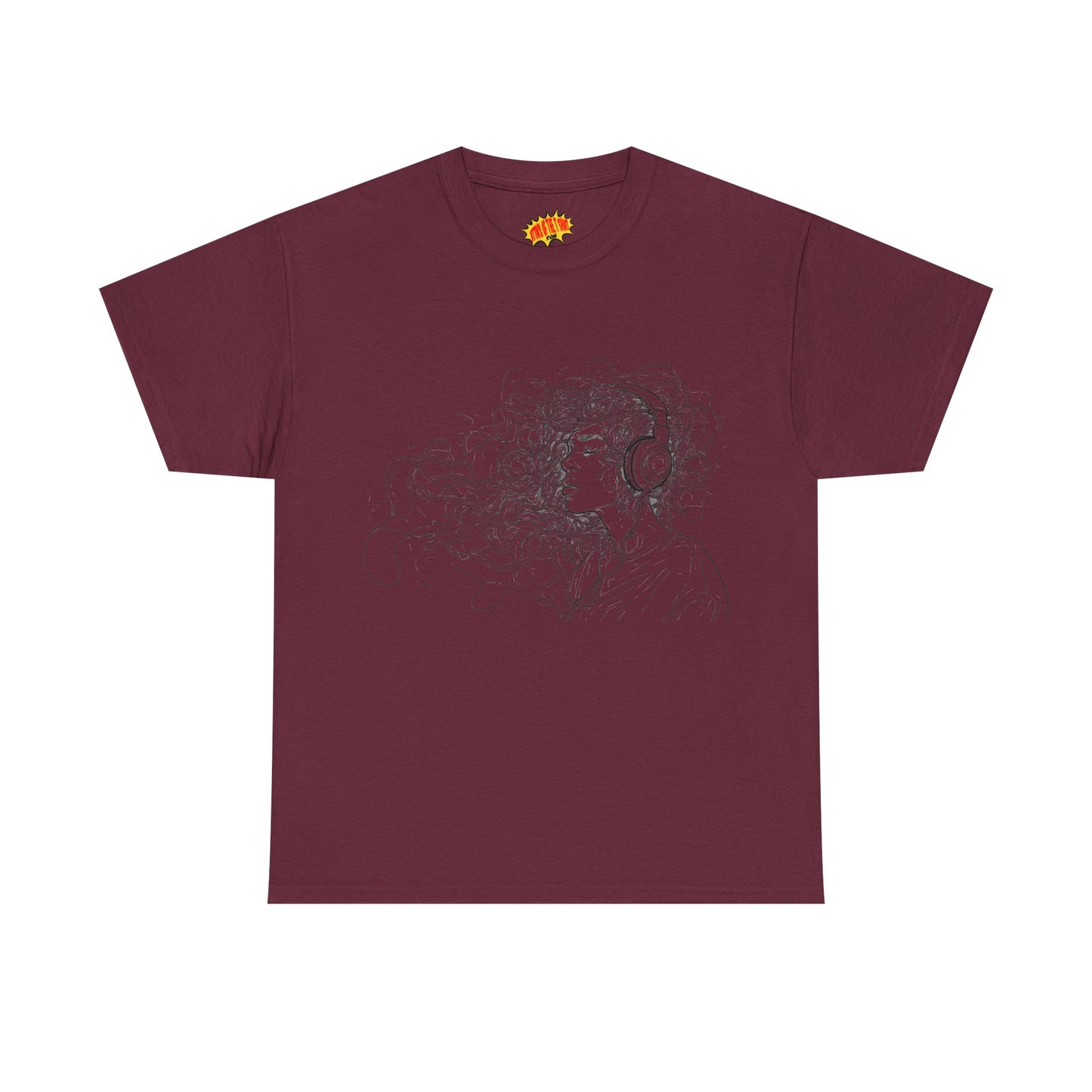 Line Drawing Portrait Graphic Musical Art Tee Shirt *Multiple Colors*