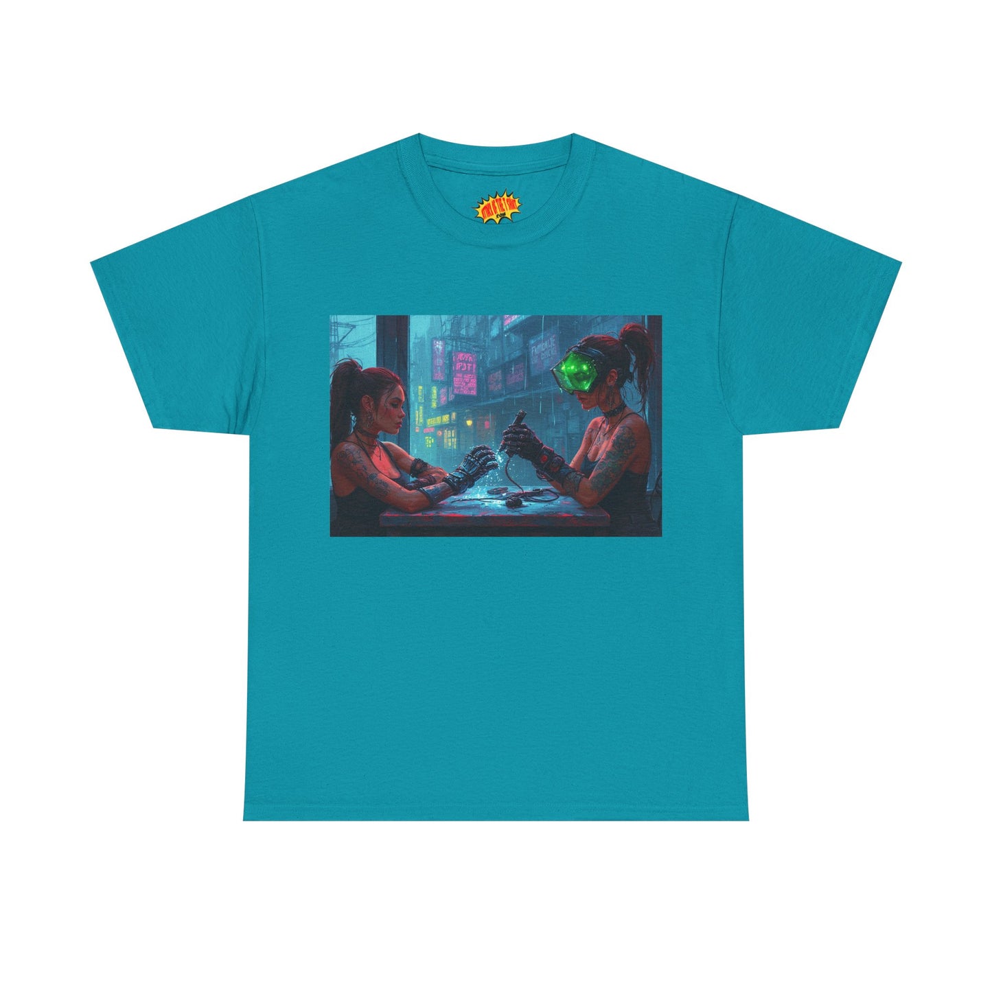 Cyberpunk Nail Salon Scene T-Shirt *Multiple Colors*