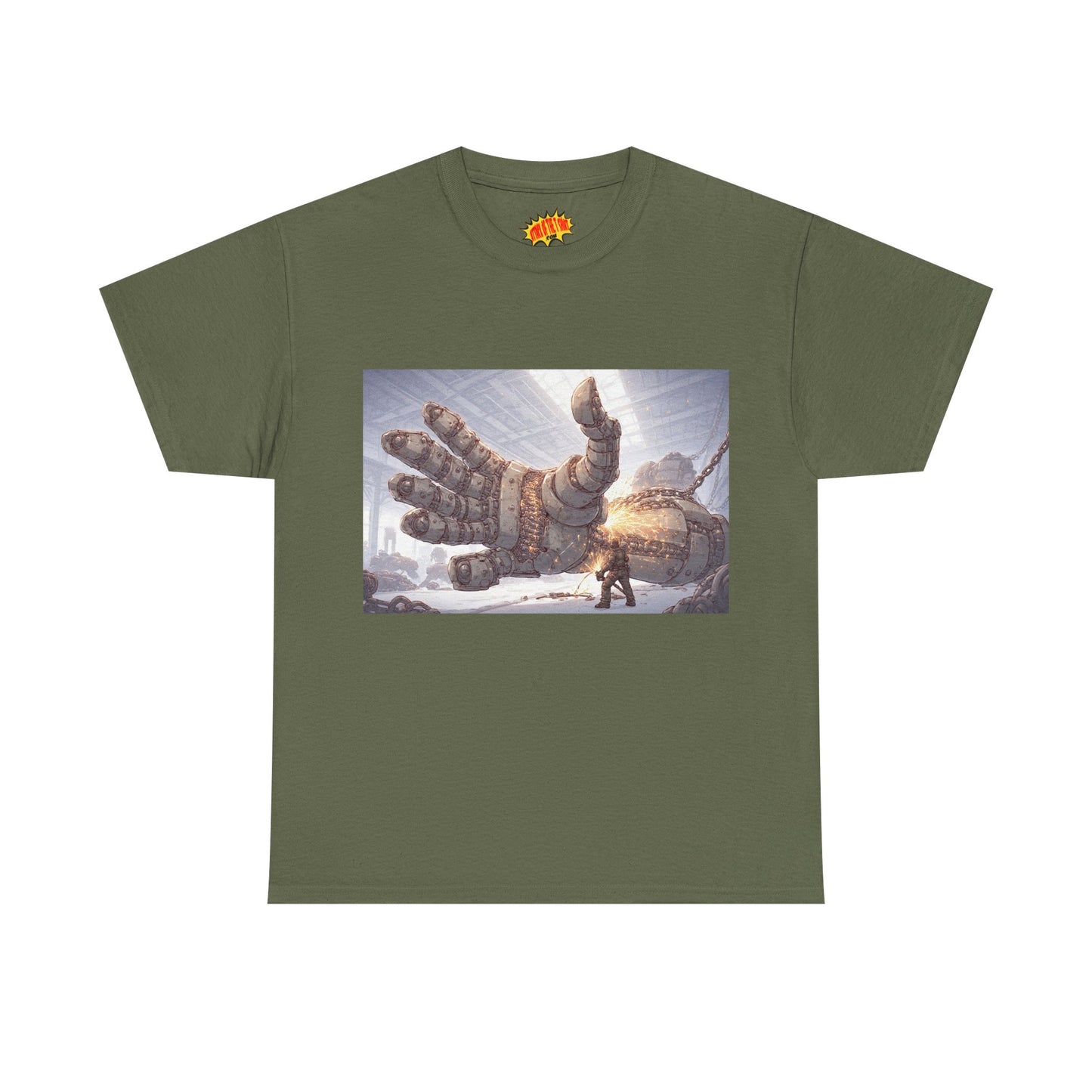 Anime Factory Welder w/Mech Robot Hand T-Shirt *Multiple Colors*