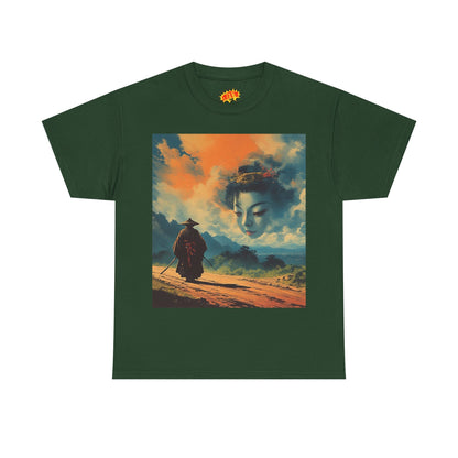 Travelling Samurai w/Cloud Geisha Woman T-Shirt