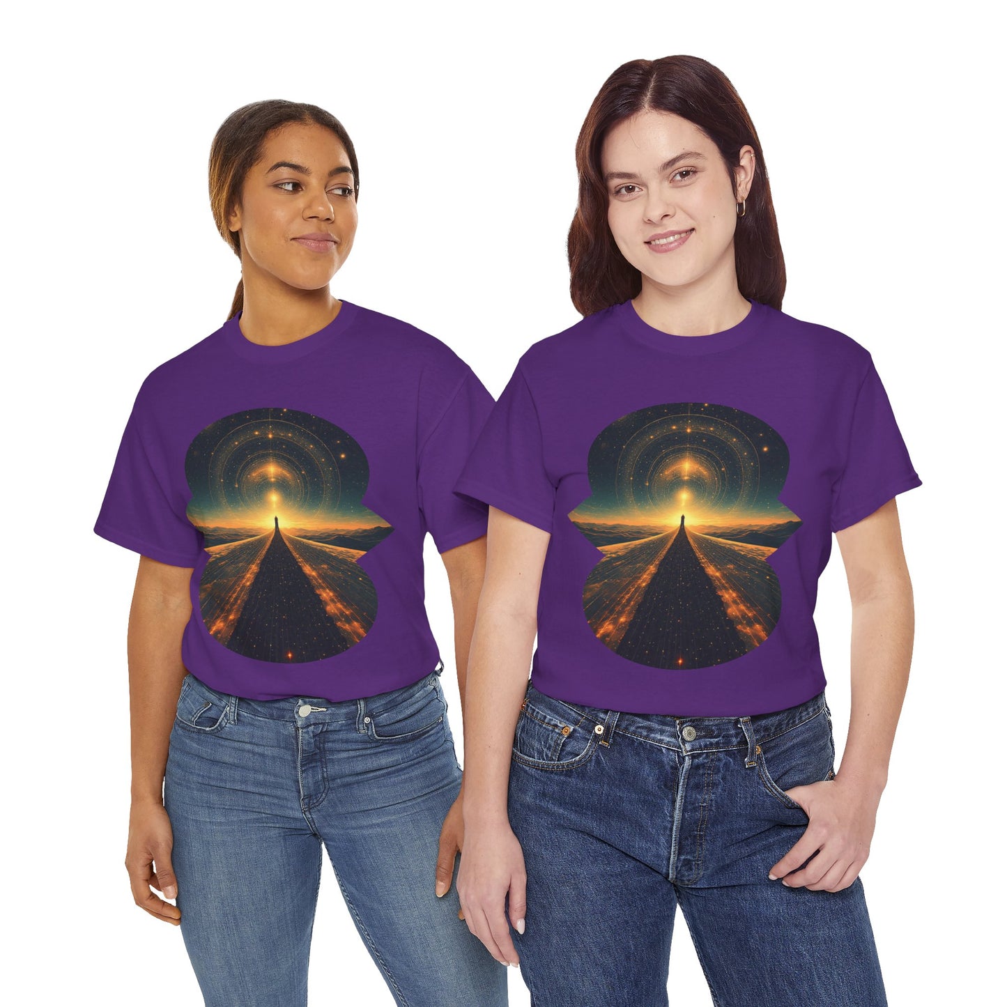 Cosmic Path Space Graphic Art Tee Shirt *Multiple Colors*