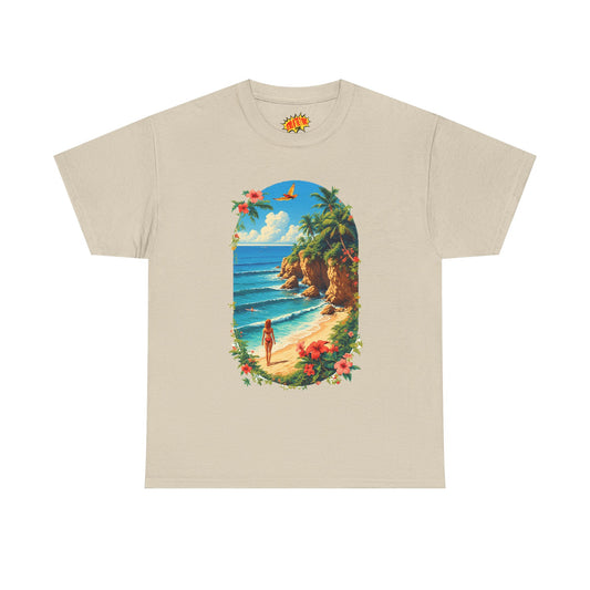 Vintage Tropical Surf Scene T-Shirt *Multiple Colors*