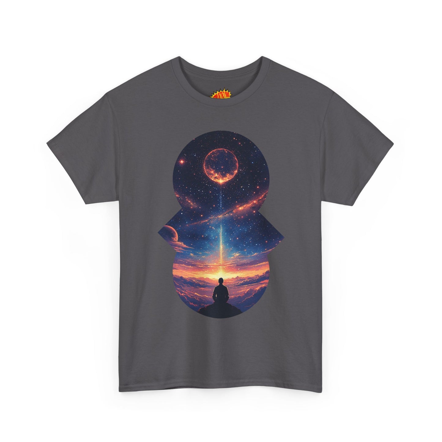 Cosmic Meditation w/Planet Space Graphic Art Tee Shirt *Multiple Colors*