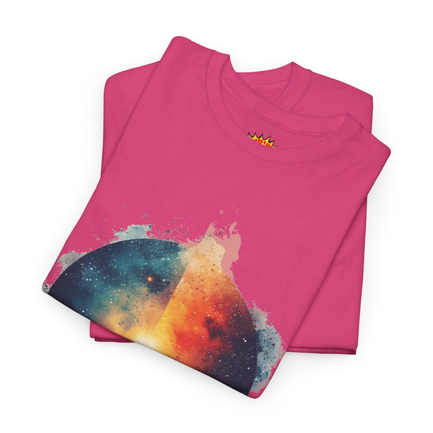 Round Galaxy w/Nebula Graphic Art Tee Shirt *Multiple Colors*
