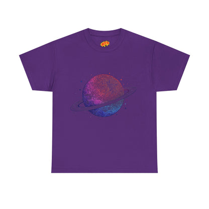 Space Art Ringed Planet Graphic Tee Shirt