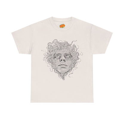 Human Face Line Drawing Graphic Art Tee Shirt