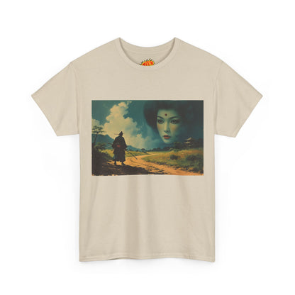 Walking Samurai w/Sky Geisha Woman T-Shirt