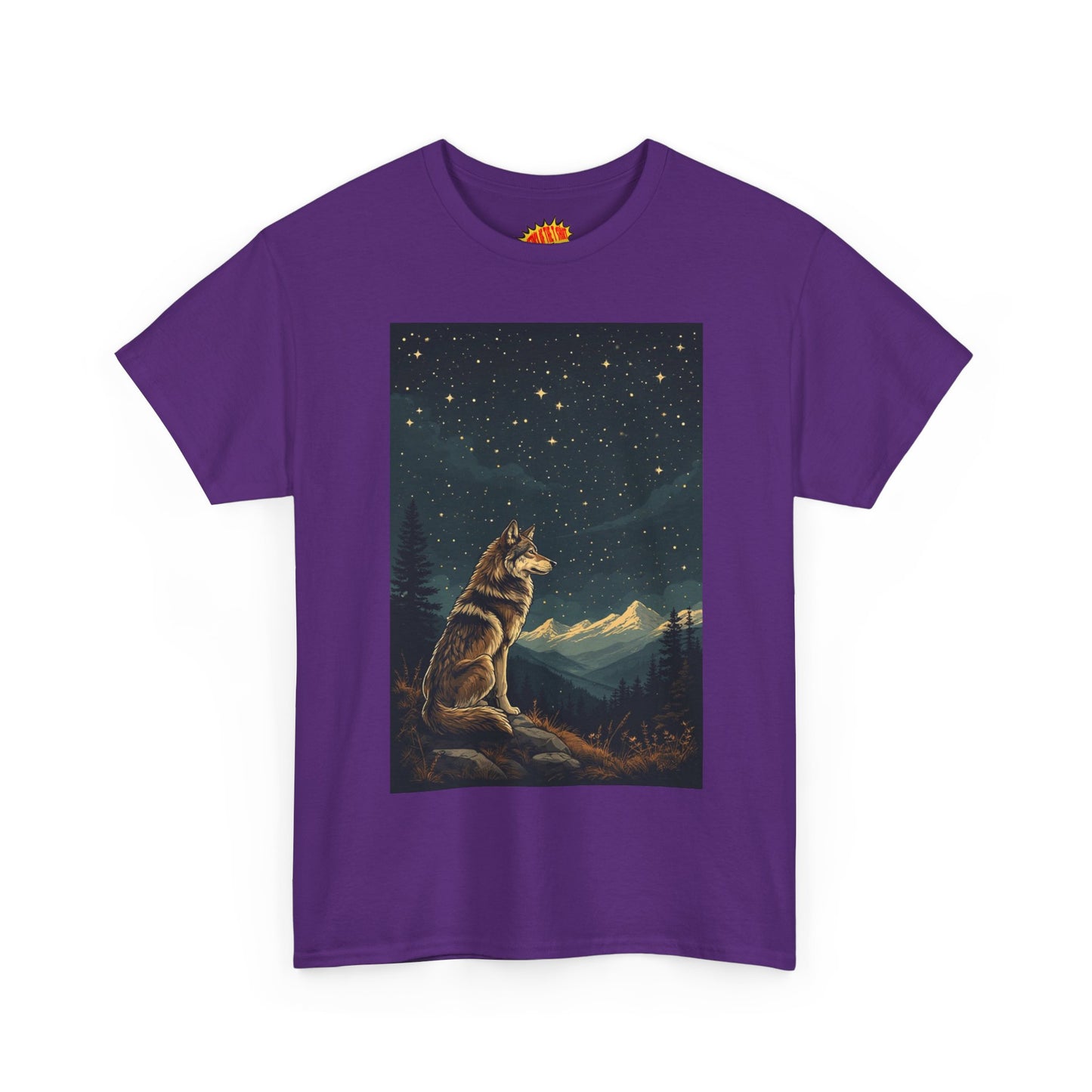 Mountain Wolf with Starry Night T-Shirt *Multiple Colors*