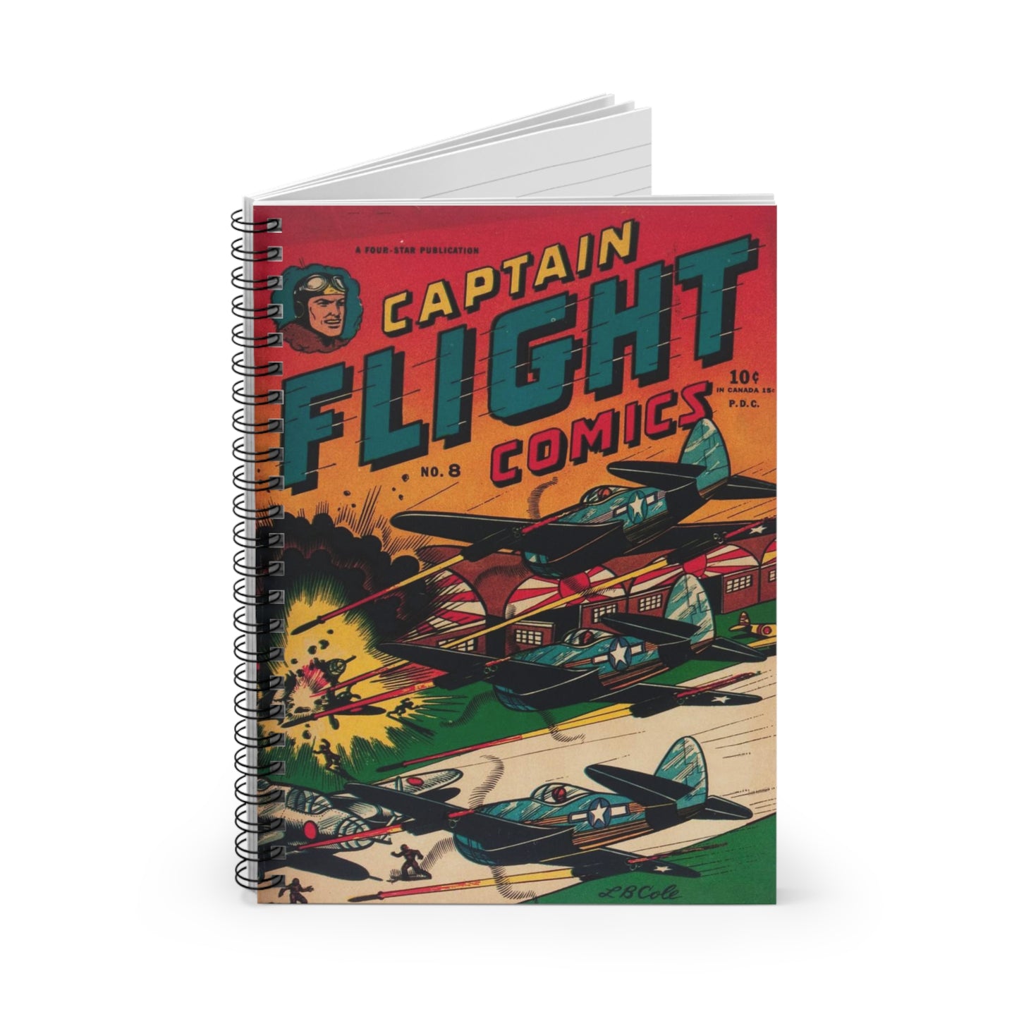 Captain Flight No. 8 Comic Book Cover Notebook