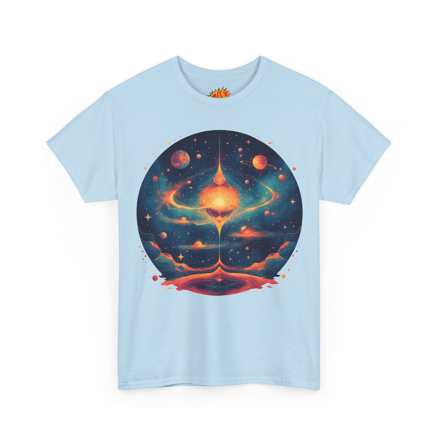 Round Galaxy w/Planets Graphic Tee Shirt *Multiple Colors*