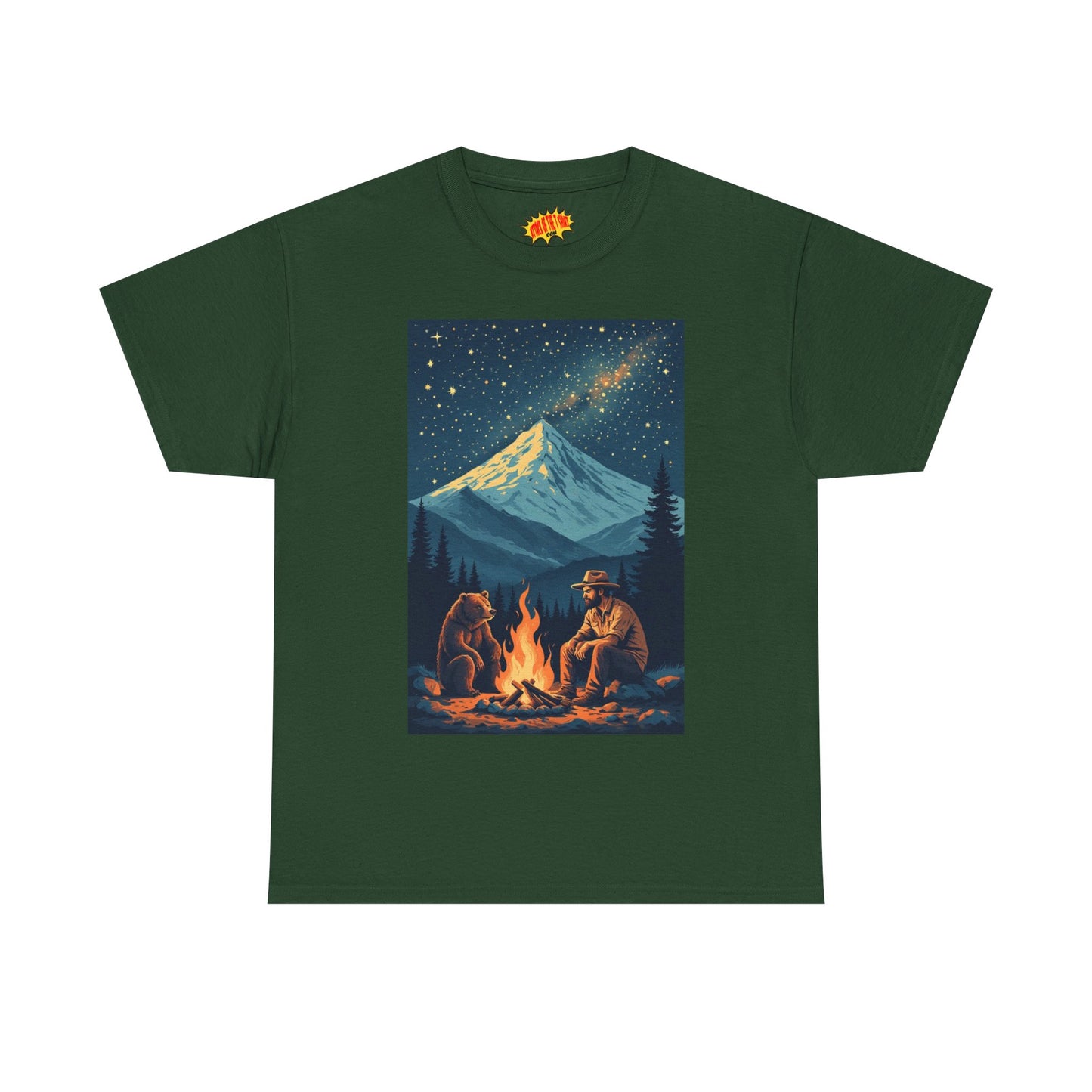 Mountain Man w/Bear Campfire T-Shirt *Multiple Colors*