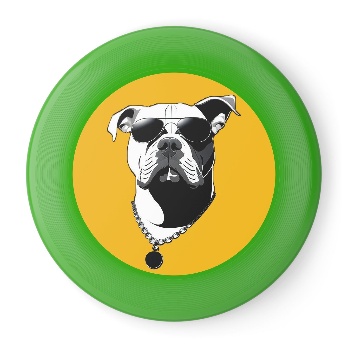 Dog with Sunglasses Frisbee