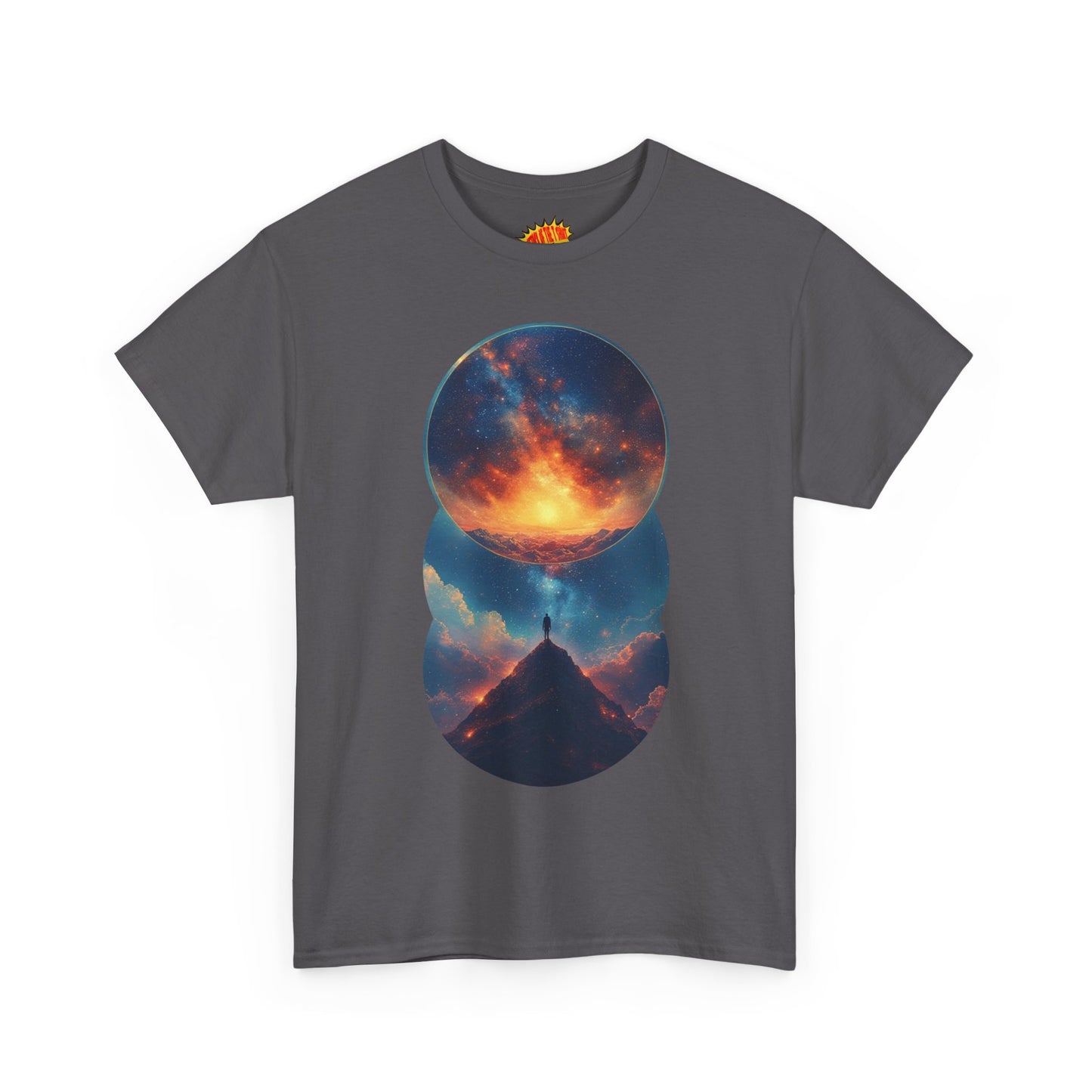 Round Cosmic Galaxy Graphic Art Tee Shirt *Multiple Colors*