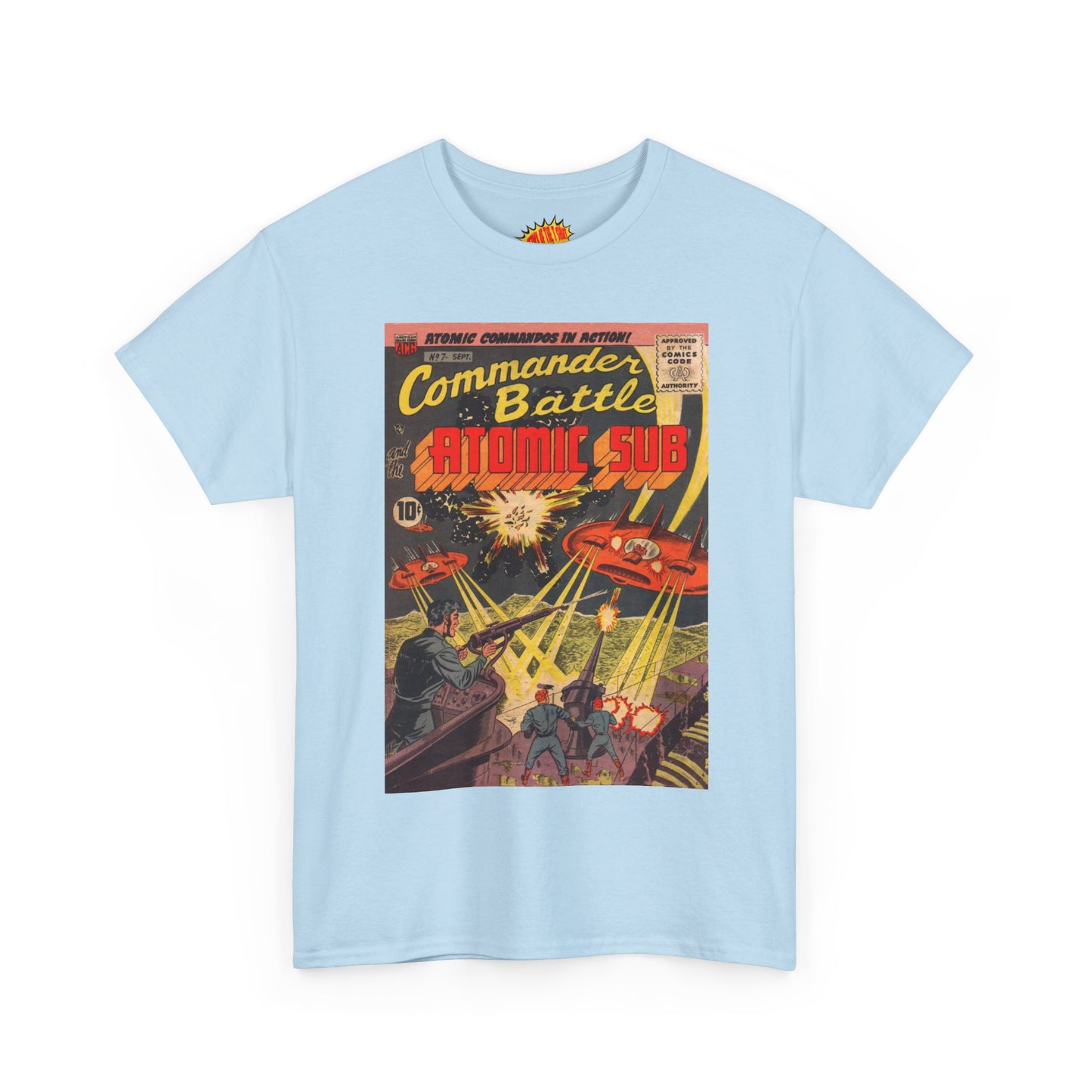 Commander Battle Atomic Sub No. 7 Comic Tee Shirt *Multiple Colors*