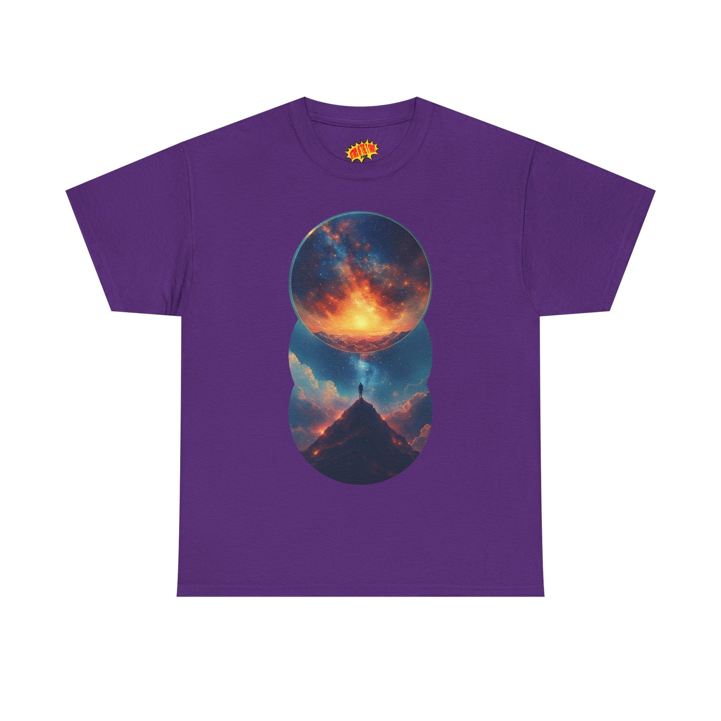 Round Cosmic Galaxy Graphic Art Tee Shirt *Multiple Colors*