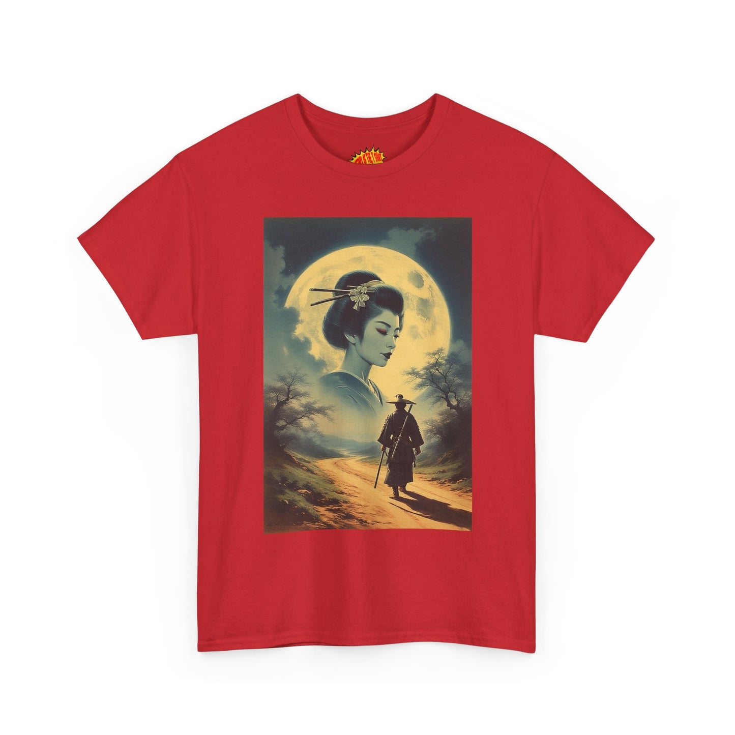 Walking Samurai w/Full Moon Woman T-Shirt *Multiple Colors*