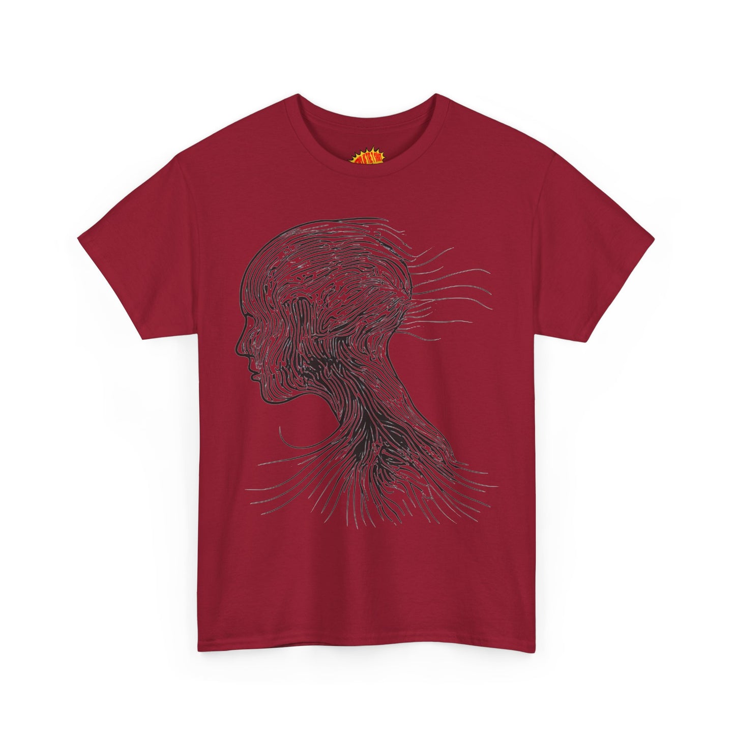 Face Silhouette Line Drawing Graphic Art Tee Shirt *Multiple Colors*