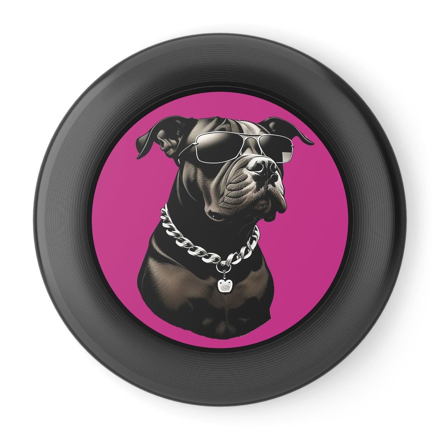 Dog with Sunglasses Frisbee