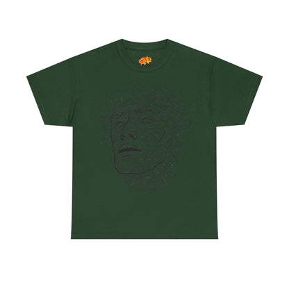Human Face Line Drawing Portrait Graphic Art Tee Shirt