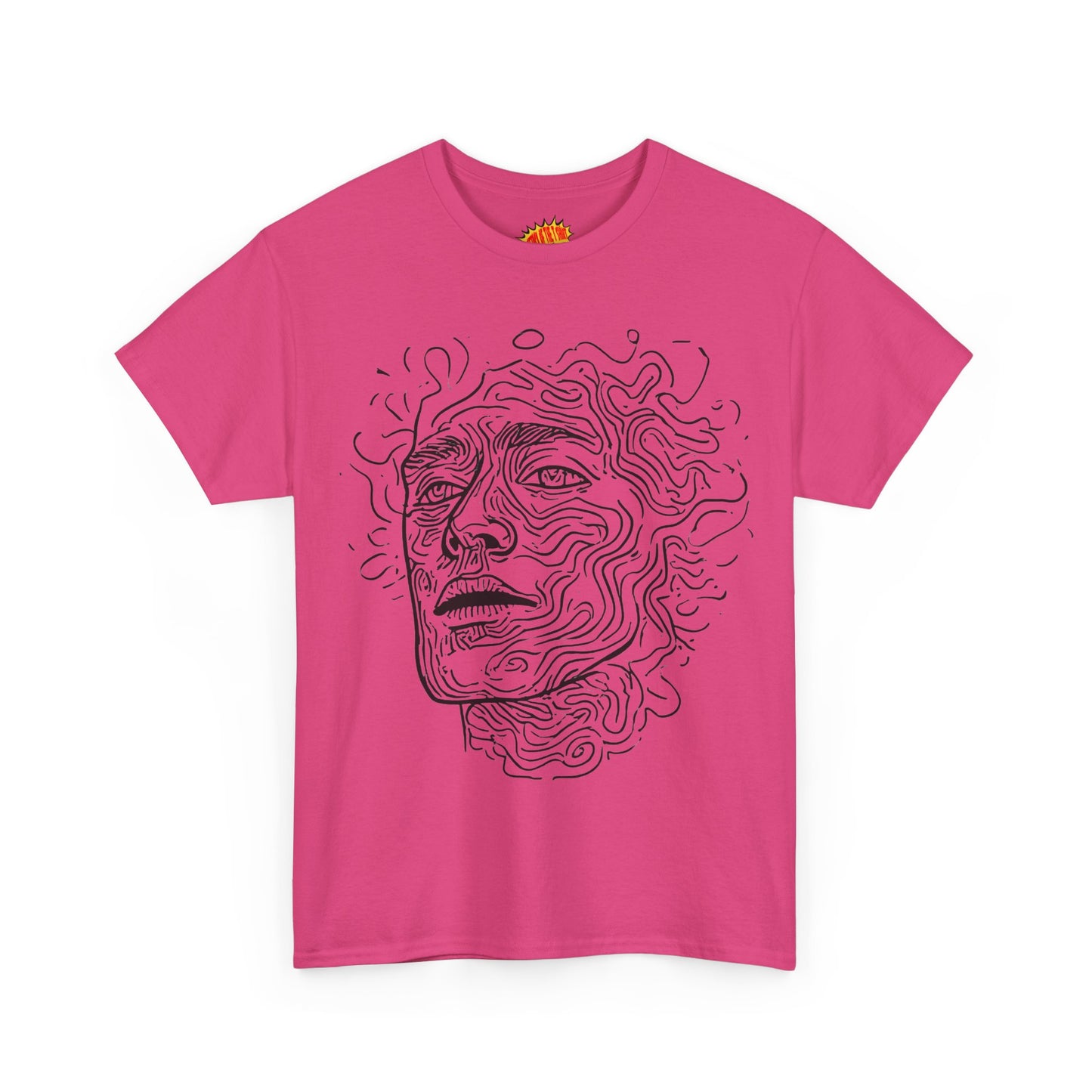 Human Face Line Drawing Portrait Graphic Art Tee Shirt *Multiple Colors*