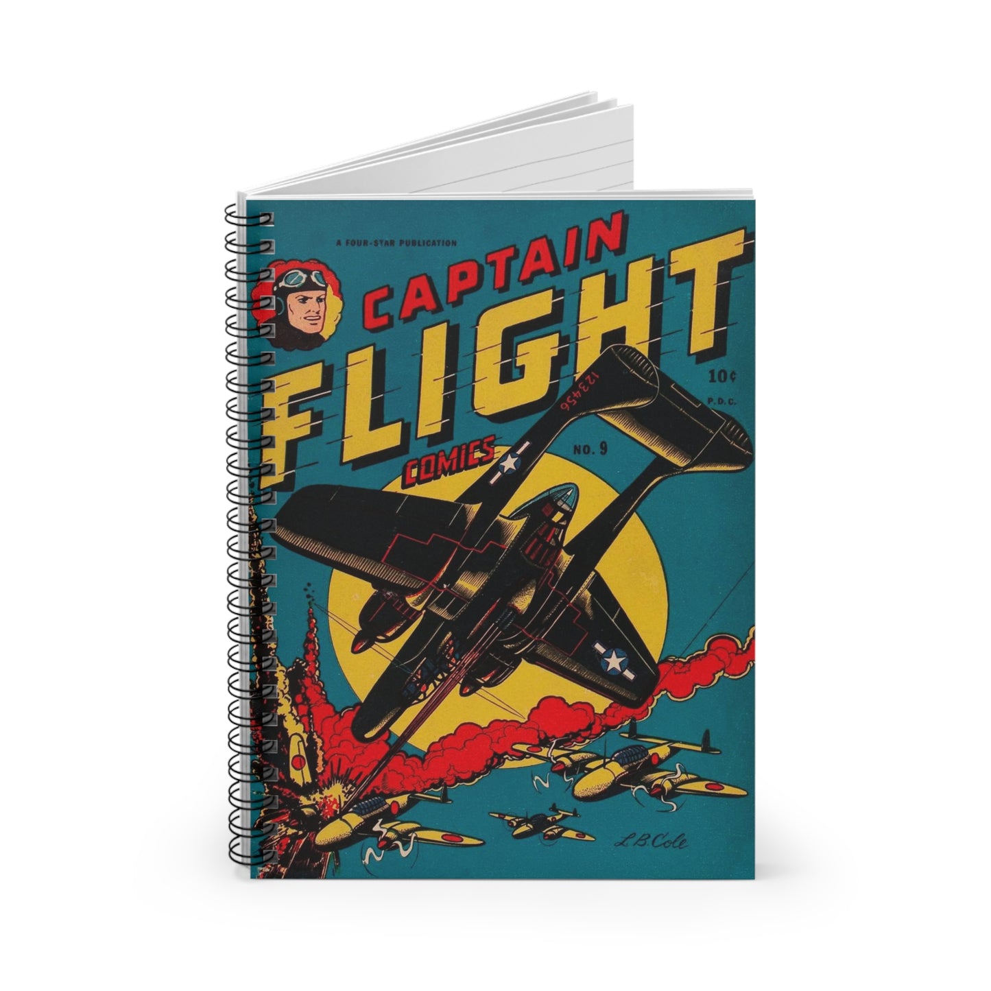 Captain Flight No. 9 Comic Book Cover Notebook