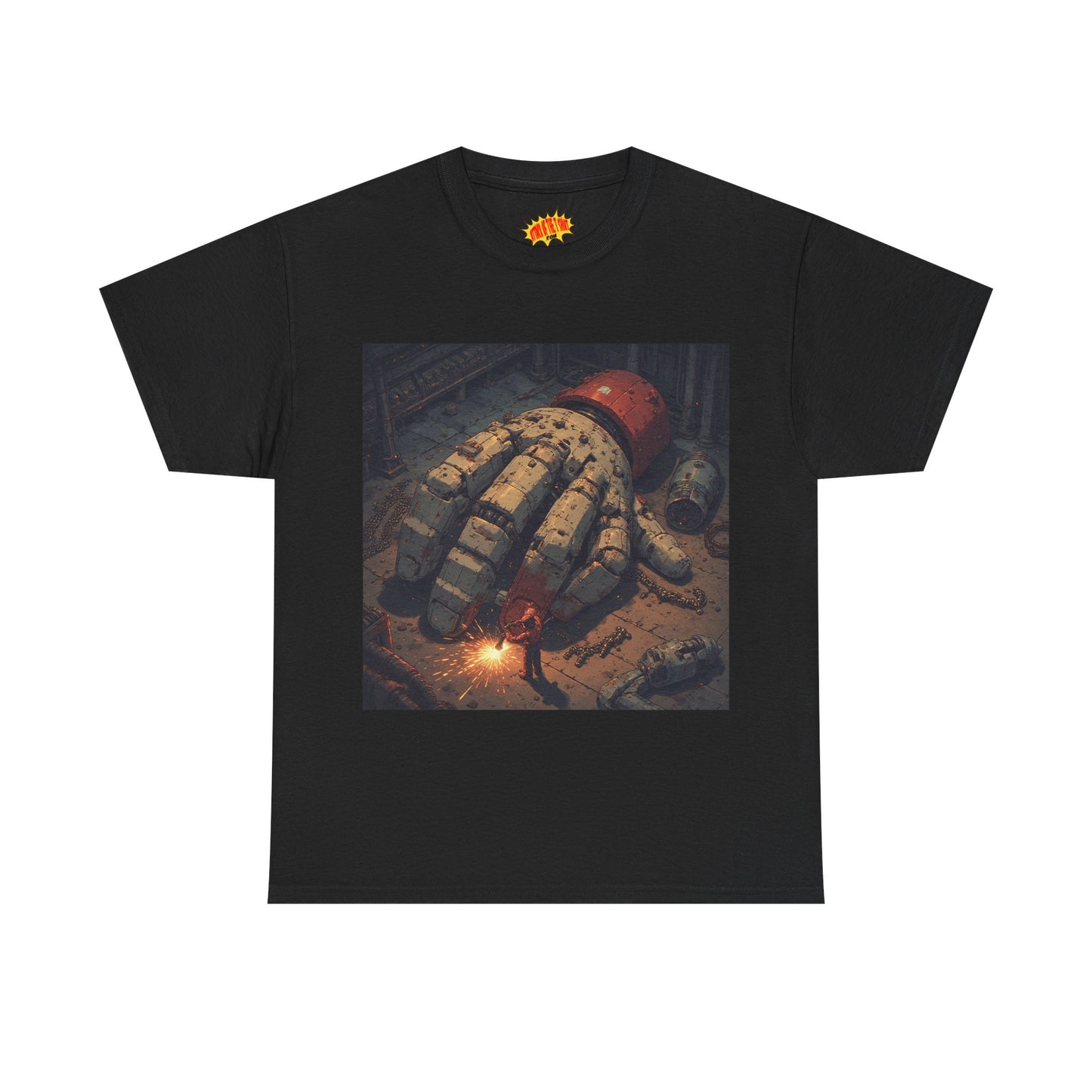 Anime Mech Factory Welder w/Giant Robot Hand T-Shirt *Multiple Colors*