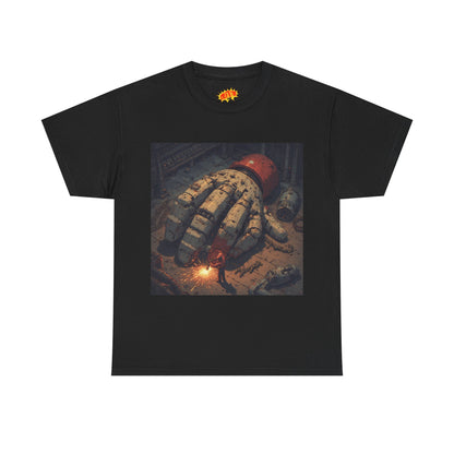 Anime Mech Factory Welder w/Giant Robot Hand T-Shirt