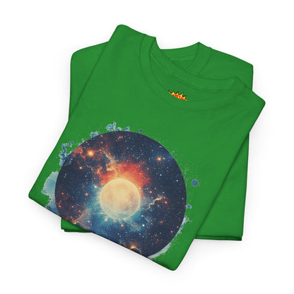 Abstract Galaxy Nebula Art w/Face Graphic Tee Shirt